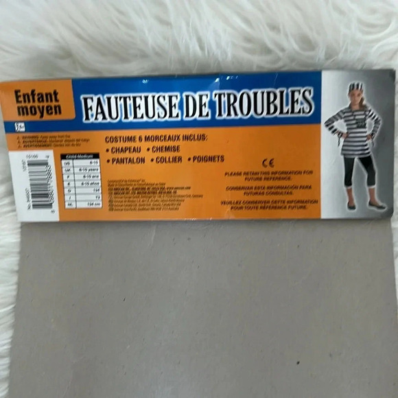 Troublemaker Maker costume child medium, 8 to 10 years black-and-white - Picture 8 of 9